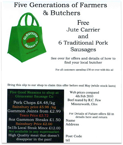 Specials leaflet
